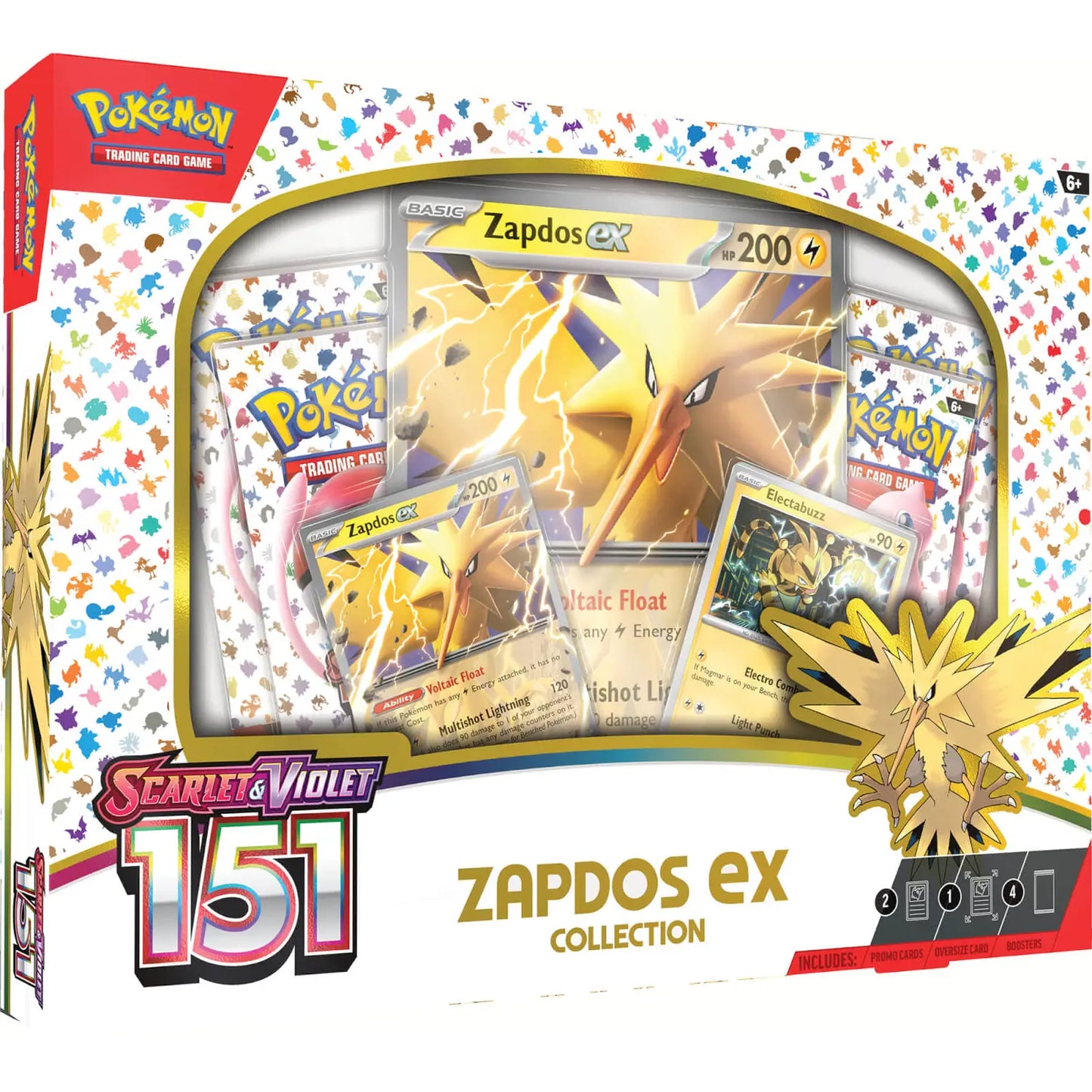 Pokémon Zapdos EX Collection Scarlet & Violet 151 Official Factory Sealed