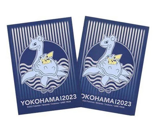 PokƩmon Trading Card Game Official Card Sleeves x64 - Yokohama World Championships 2023 - Lapras & Pikachu