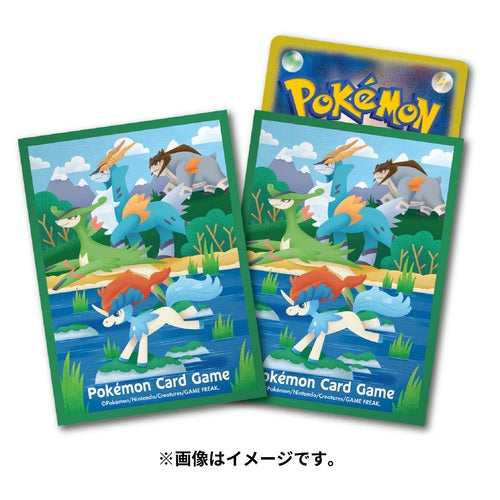 PokƩmon Center Trading Card Game Official Card Sleeves x64 - Keldo Cobalion Terrakion