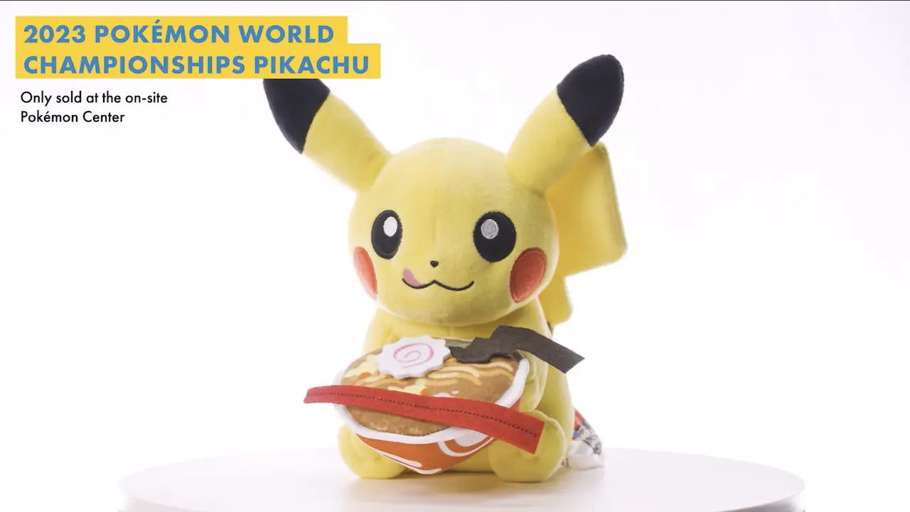 Pokémon Center Yokohama Worlds 2023 Pikachu Ramen Official Plush (Exclusive)