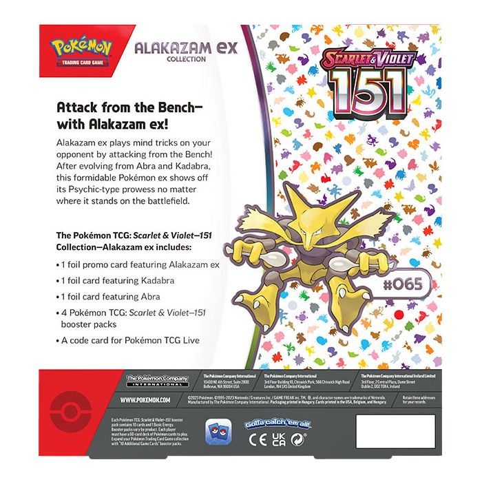 Pokémon Alakazam EX Collection Scarlet & Violet 151 Official Factory Sealed