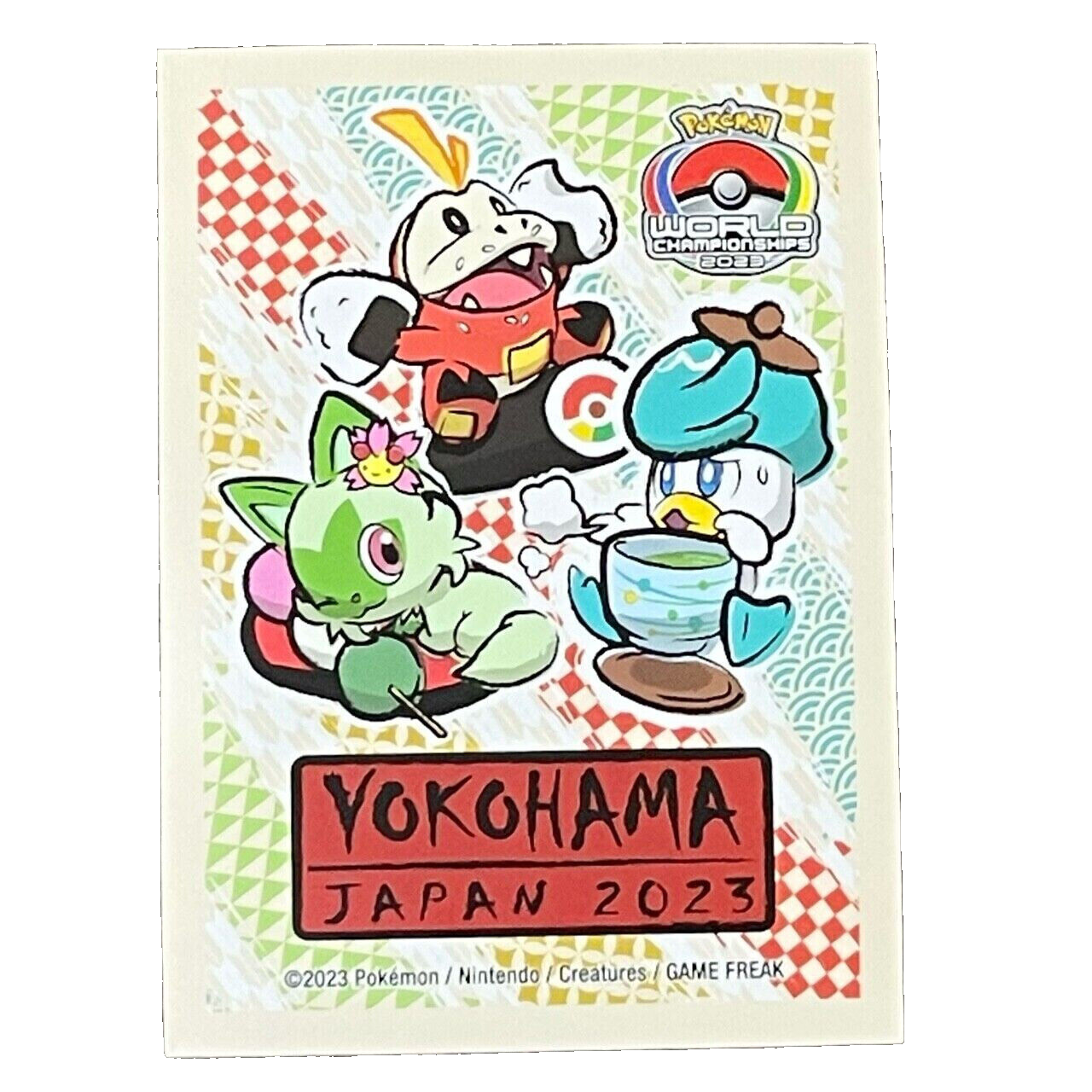 PokƩmon Trading Card Game Official Card Sleeves x64 - Yokohama World Championships 2023 - Pikachu & Friends