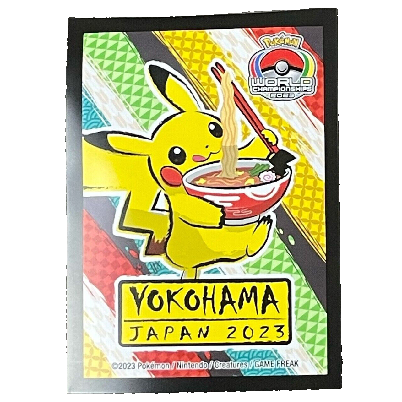 Pokémon Trading Card Game Official Card Sleeves x64 - Yokohama World Championships 2023 - Pikachu Ramen