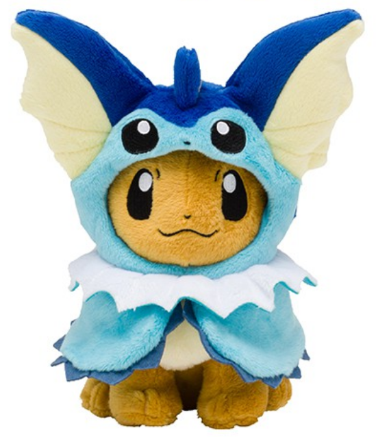 PokΓ©mon Center Official Poncho Plush Gen Eevee/Vaporeon