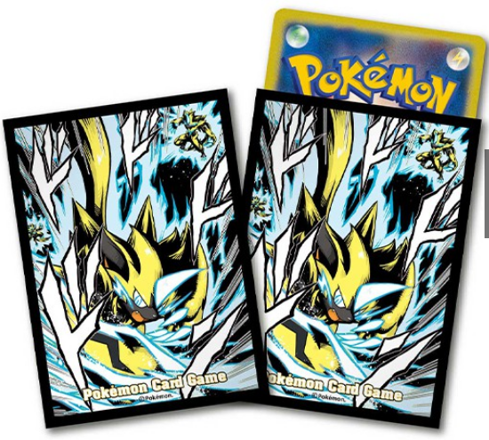 PokƩmon Center Trading Card Game Official Card Sleeves x64 - Lightning Speed Zeraora