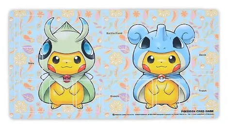 PokƩmon Center Trading Card Game Official Playmat - Singapore Poncho Pikachu Lapras & Celebi 1 Year Anniversary