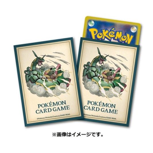 Pokémon Center Trading Card Game Official Card Sleeves x64 - Pikachu Adventure Raquaza