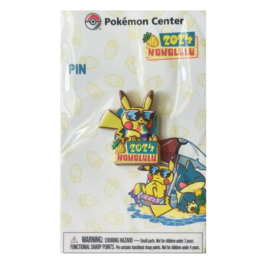 Pokémon Center Official Pikachu Pin Badge - Honolulu World Championships 2024