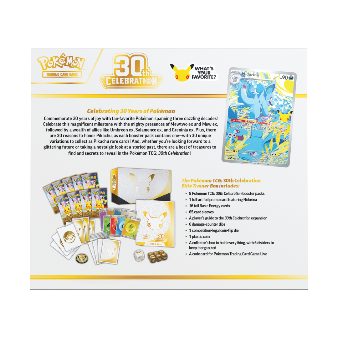 [Pre-Order] Pokémon 30th Celebration Elite Trainer Box