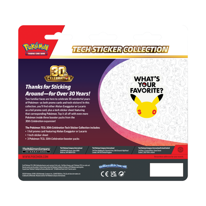 [Pre-Order] Pokémon 30th Celebration Sticker Collection - Lucario