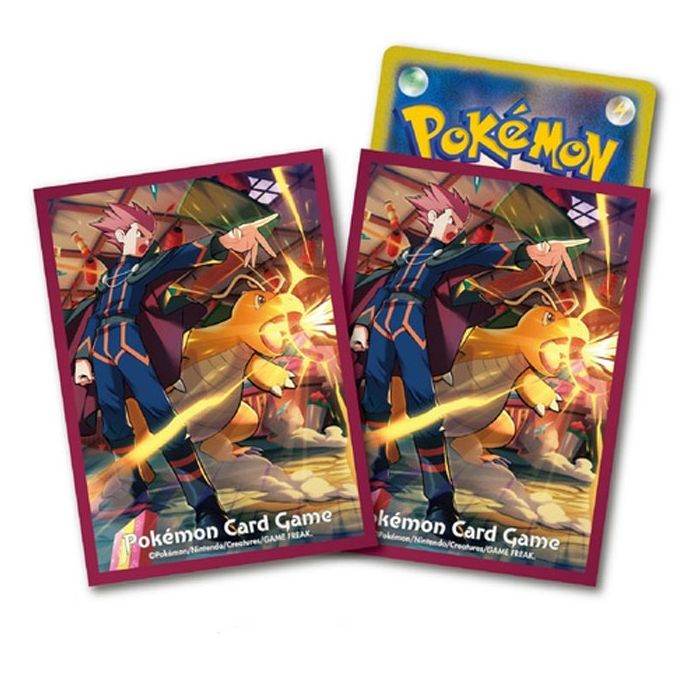 Pokémon Center Trading Card Game Official Card Sleeves x64 - Lance & Dragonite