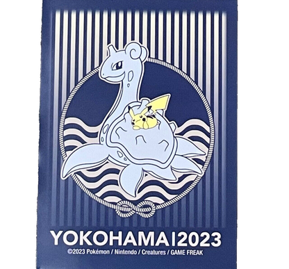 Pokémon Trading Card Game Official Card Sleeves x64 - Yokohama World Championships 2023 - Lapras & Pikachu