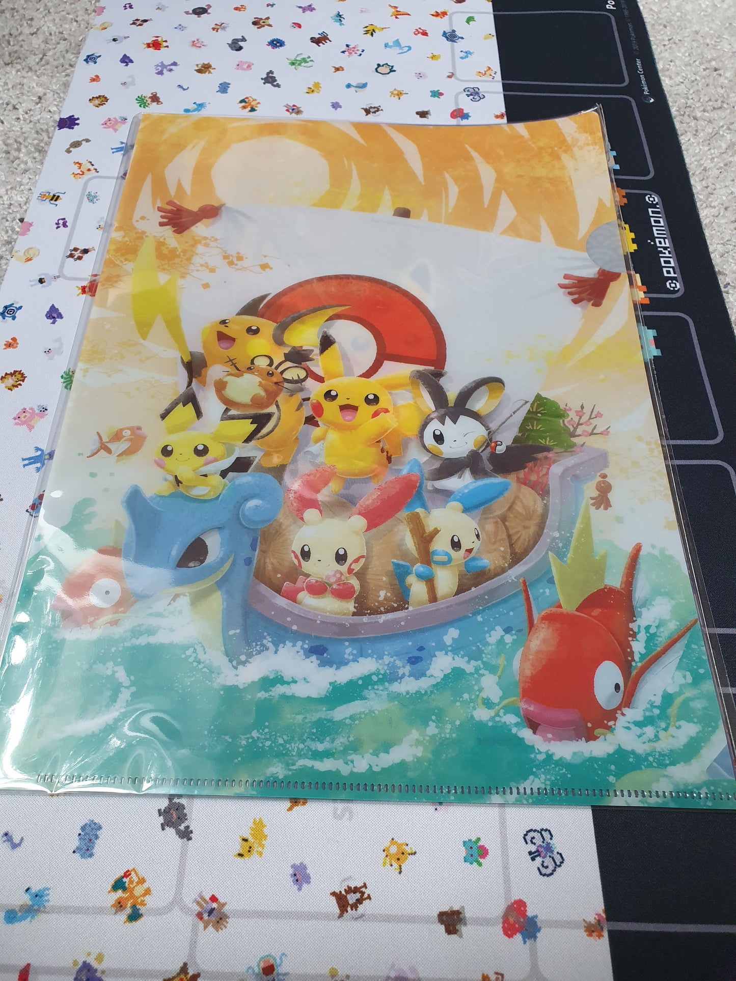 Pokémon Center Original Pikachu & Friends ride Lapras A4 Folder/Art Print