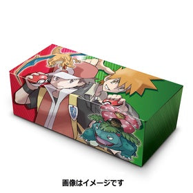 Pokémon Center Trading Card Game Official Long Deck/Storage Box - Red & Blue Charizard/Venusaur