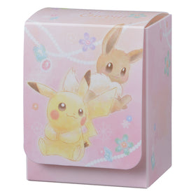 Pokémon Center Trading Card Game Official Deck Box - Pikachu/Eevee (Pink)