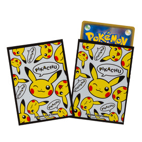 Pokémon Center Trading Card Game Official Card Sleeves x64 - Pikachu (Wink)