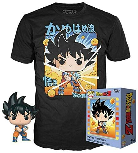 Goku (Kamehameha) Game Stop Sticker Pop! Vinyl & TEE Dragonball Z Funko