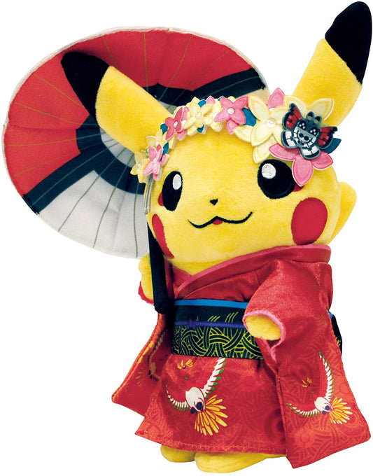 Pokémon Center Kyoto Maiko Geisha Pikachu Official Plush (Exclusive)