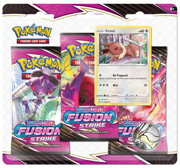 Pokémon Card Game Sword & Shield Fusion Strike Triple Blister Pack Official Factory Sealed
