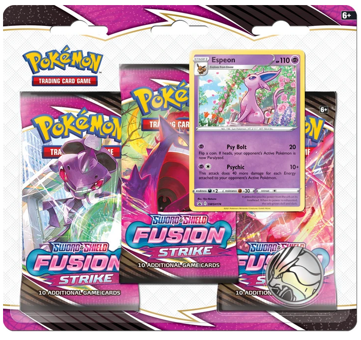 Pokémon Card Game Sword & Shield Fusion Strike Triple Blister Pack Official Factory Sealed