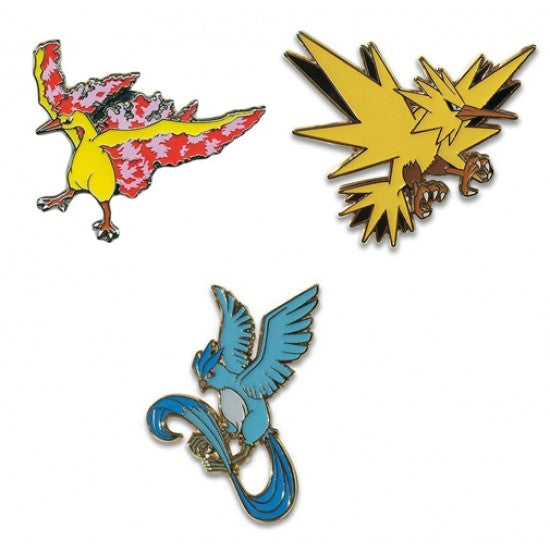 Articuno, Moltres & Zapdos - Set of 3 Pin Badges