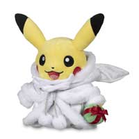 Pokémon Center Christmas Pikachu Official Plush (Santa Beard)