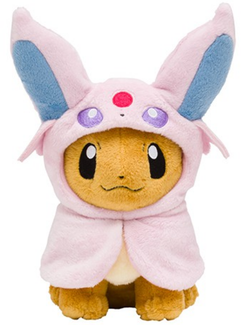 Pokémon Center Official Poncho Plush Gen 1 - Eevee/Espeon