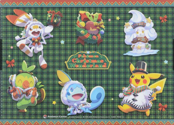 Pokémon Center Original A4 Clear Folder 5-Pocket - Christmas Wonderland Amusement Park
