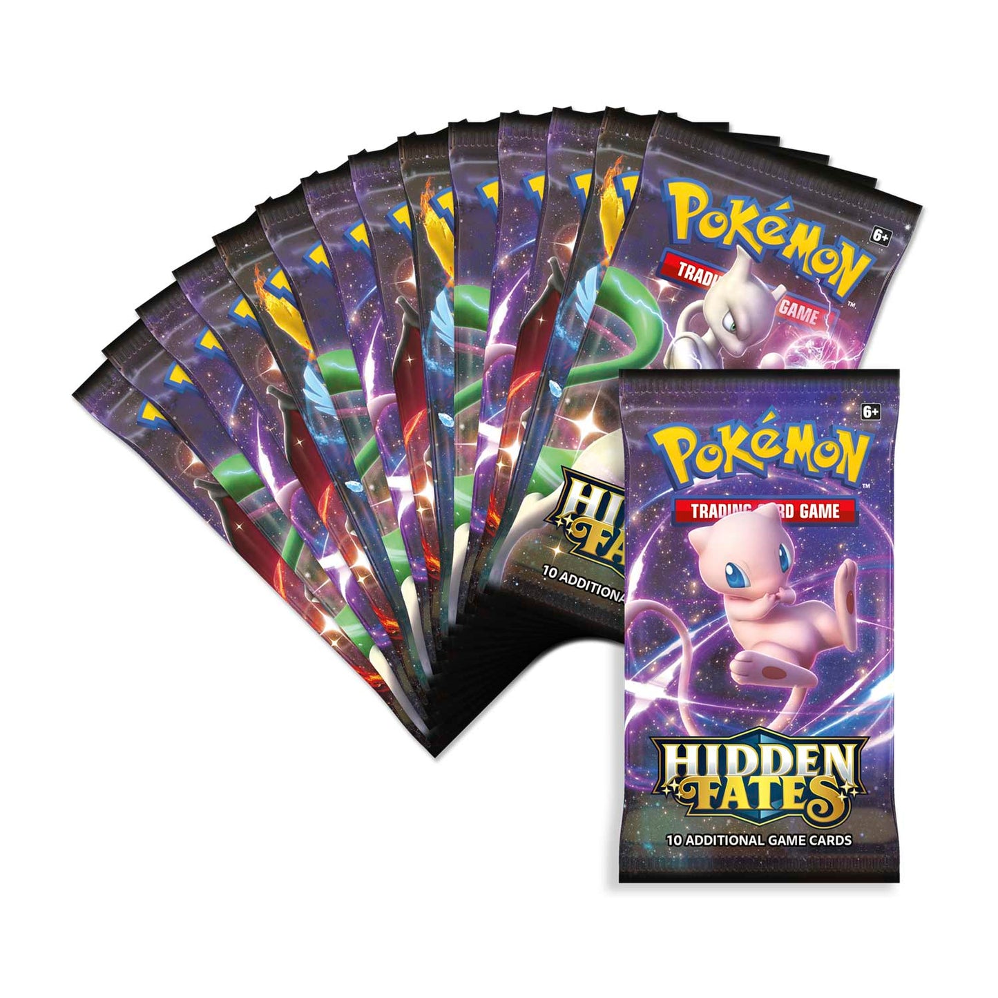 Pokémon Booster Pack x4 S&M Hidden Fates Official Factory Sealed Artset