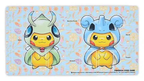 Pokémon Center Trading Card Game Official Playmat - Singapore Poncho Pikachu Lapras & Celebi 1 Year Anniversary